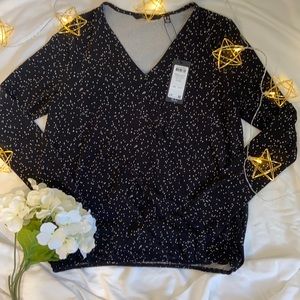 NWT Black and White Top